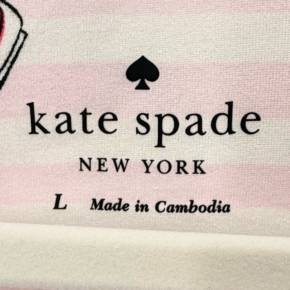 Kate Spade New York NWT Pajama Set Cocktail Party Print Lounge Sleepwear Large - Picture 6 of 11